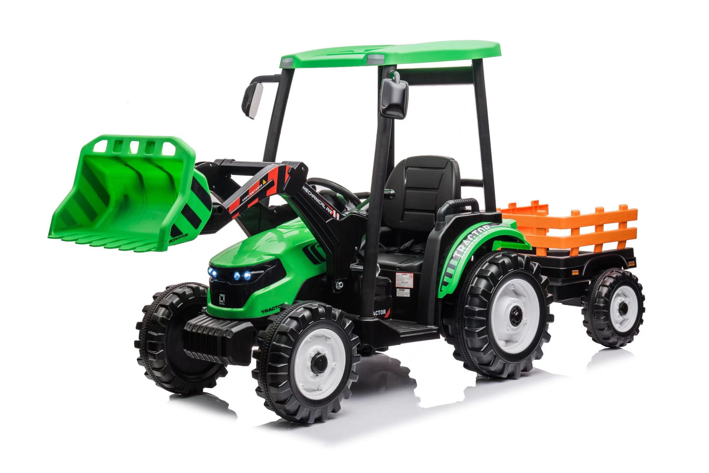 12V Ride on Tractor with Scoop & Trailer