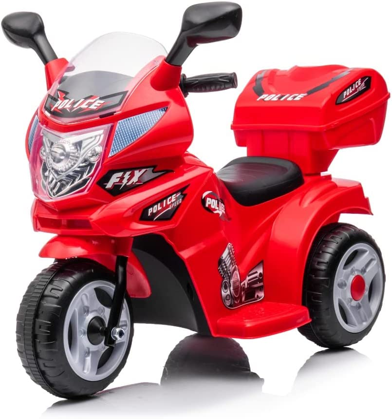 6v Kids 3 Wheel Electric Police Motorbike