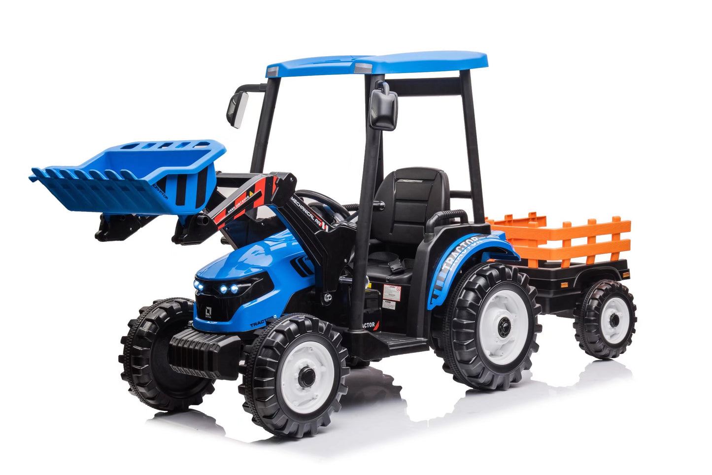 12V Ride on Tractor with Scoop & Trailer
