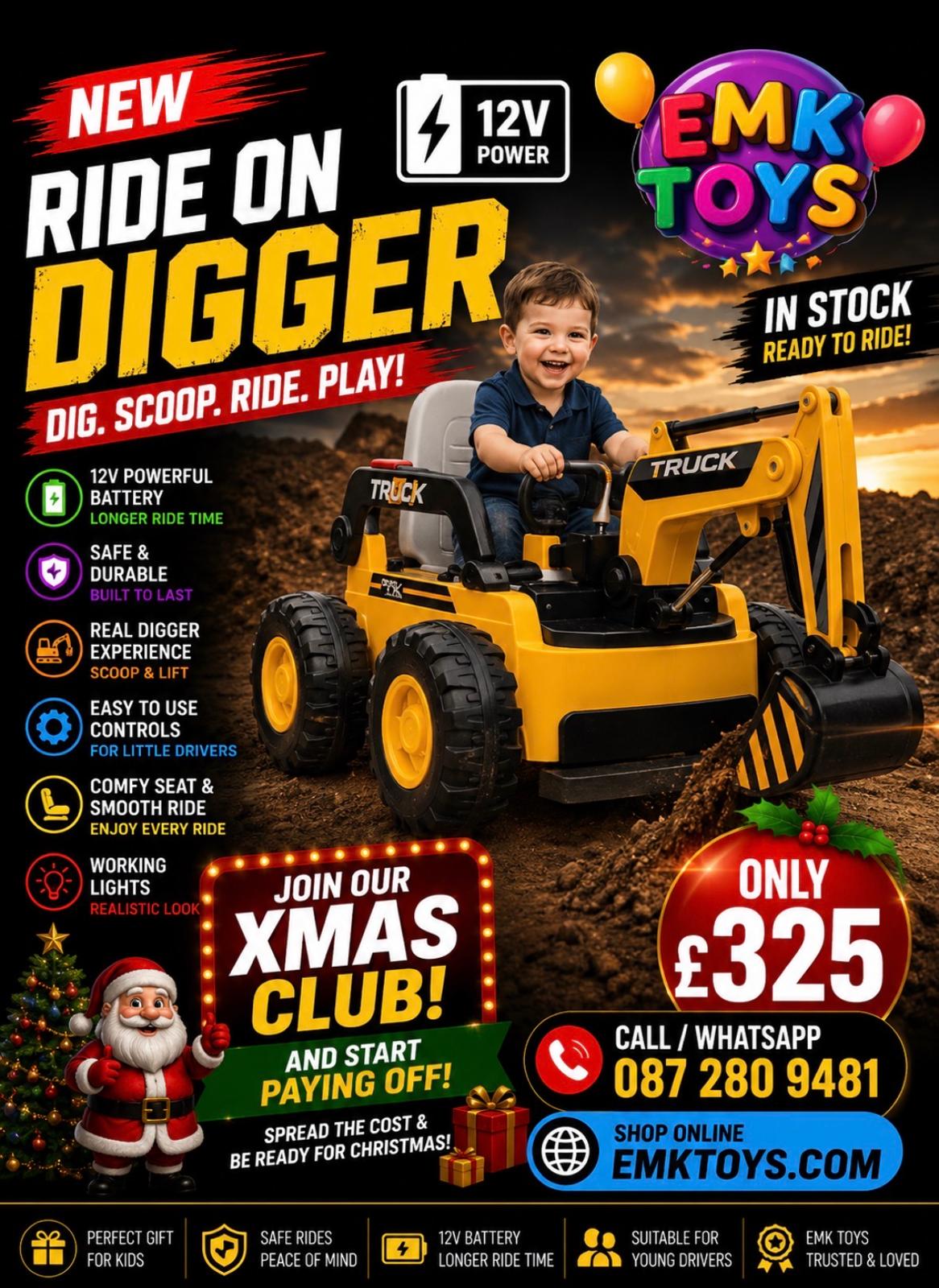 12v Digger (Yellow) - PRE ORDER