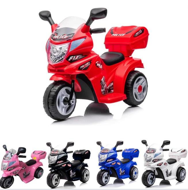 6v Kids 3 Wheel Electric Police Motorbike