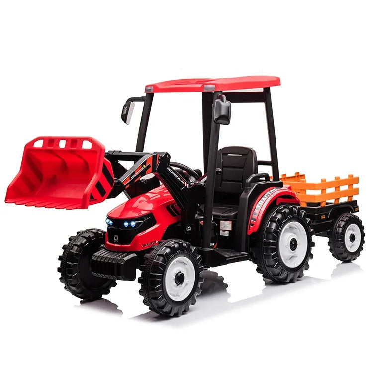 12V Ride on Tractor with Scoop & Trailer