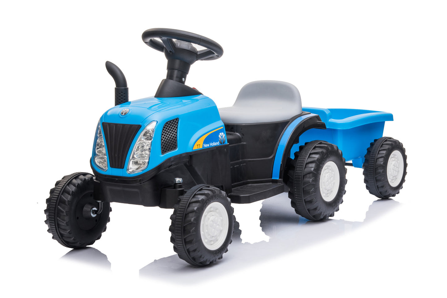 6V New Holland Tractor & Trailer - BLUE